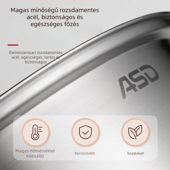 Asd párolóedény, 3 rétegű vastagított 400-as rozsdamentes acélból, kompatibil minden tűzhelyhez