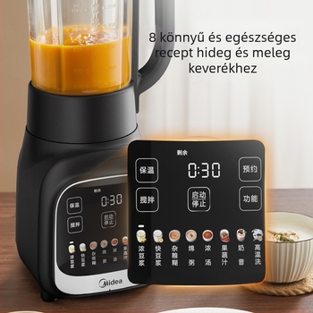 Midea 1,2 L-es gyorsturmixgép érintőképernyővel, időzítővel, fűtés funkcióval, szűrő nélküli, gyümölcslevek és szója tej készítésére