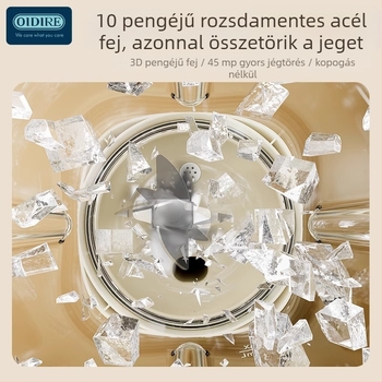 OIDIRE Hordozható Elektromos Gyümölcslé Pohár, 70W, Beépített Akkumulátor, Kapacitás 0.4 L, 7.4V, Műanyag Test