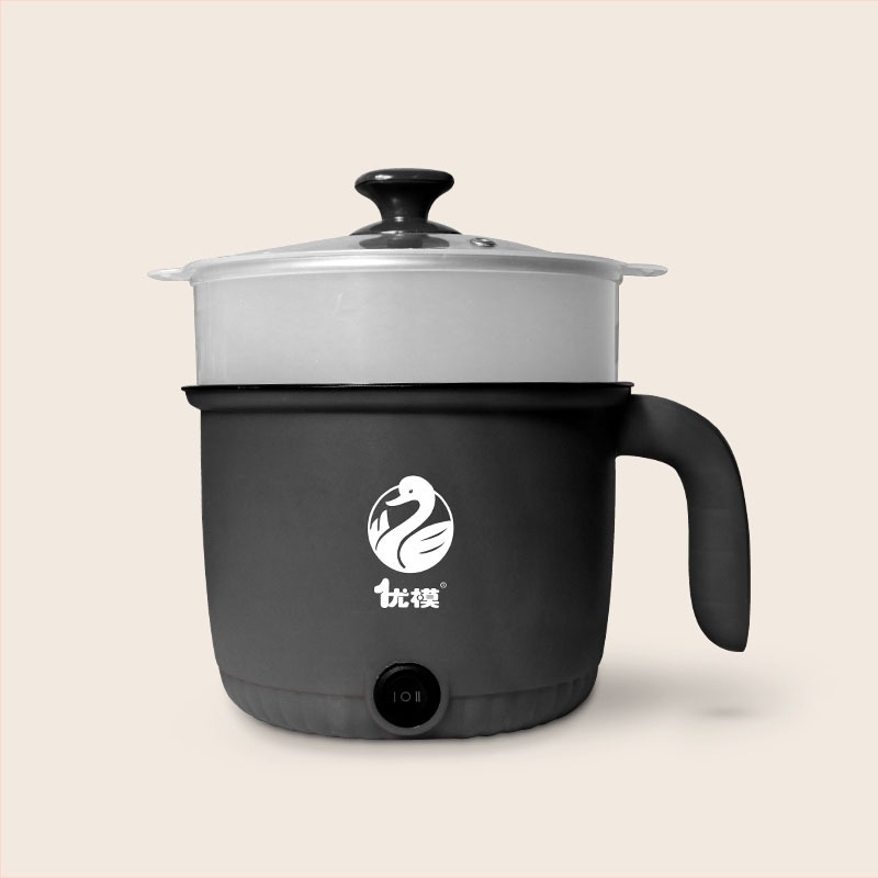 All-in-One elektromos mini forró fazék kollégiumi szobához, 800W, <1L, műanyag test, tapadásmentes belső