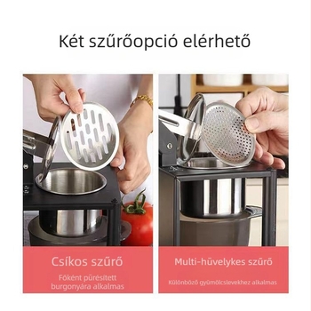 Kézi gyümölcsprés – Rozsdamentes acél 204 – Háztartási tölteléknyomó dumplingokhoz és citromlé nyomó – Új kínai stílus