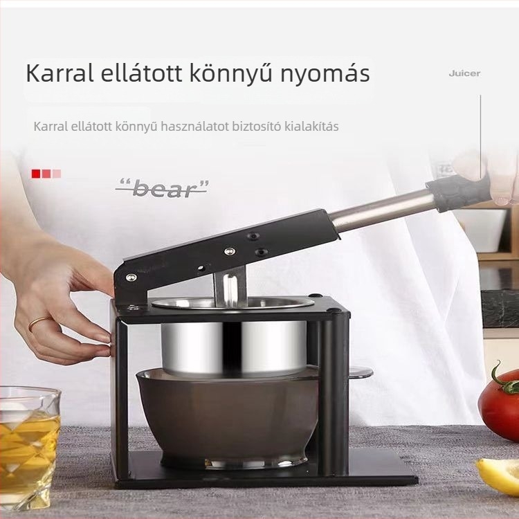 Kézi gyümölcsprés – Rozsdamentes acél 204 – Háztartási tölteléknyomó dumplingokhoz és citromlé nyomó – Új kínai stílus