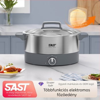 Elektromos főzőedény, 4–5 L, rozsdamentes acél, 1201–1500 W, funkciók: sütés, főzés, párolás, dinsztelés