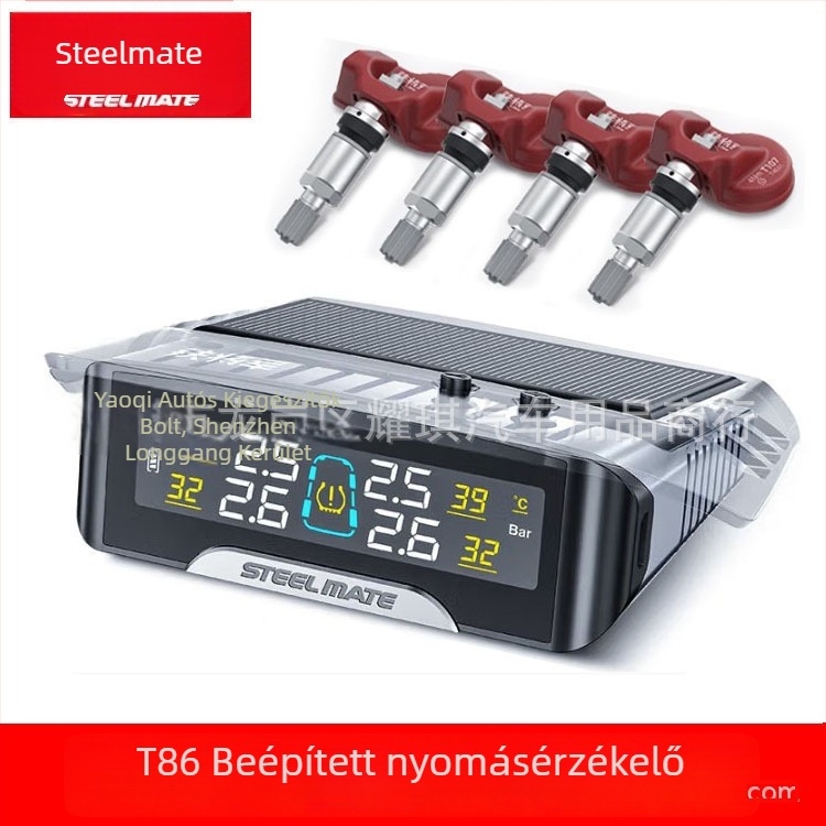 TPMS T630 Gen 5 autók és SUV-k számára, Digitális kijelző, Elektronikus érzékelő, Magas pontosság