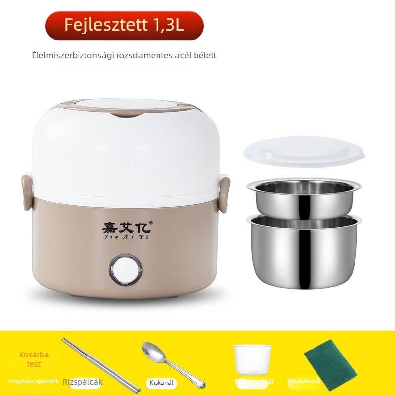 Elektromos pároló több mint 3 réteggel, kapacitás kevesebb mint 6 l, gombnyomásos vezérlés, 220V 300W, 2–3 személyre