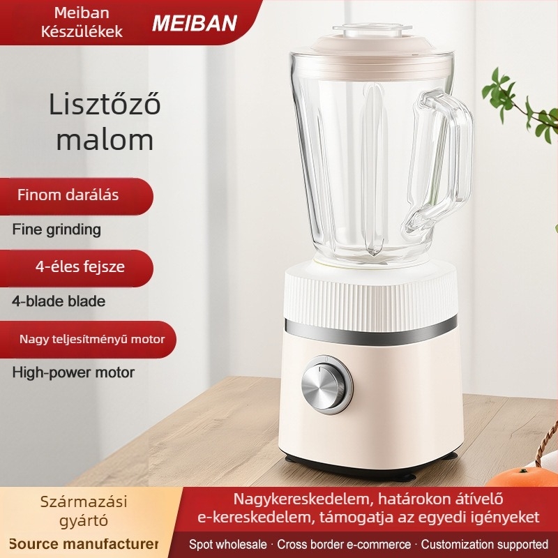 Otthoni használatra szánt gyümölcsprés, kompakt hordozható automata centrifugál készülék, 150W, 400 ml kapacitás, belső tartály rozsdamentes acélból, legfeljebb 18000 RPM