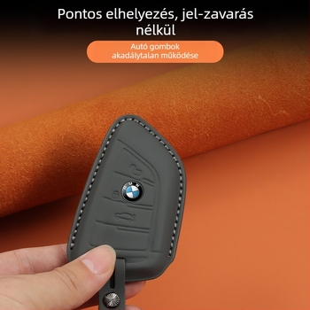 BMW kulcs tok valódi bőrből – exkluzív stílus, kompatibilis a 1/3/5 sorozattal és az X1/X3/X5 modellekkel, testreszabás elérhető