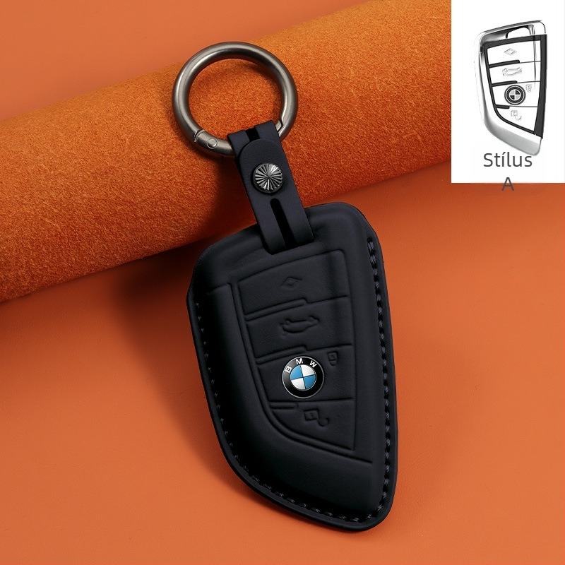 BMW kulcs tok valódi bőrből – exkluzív stílus, kompatibilis a 1/3/5 sorozattal és az X1/X3/X5 modellekkel, testreszabás elérhető