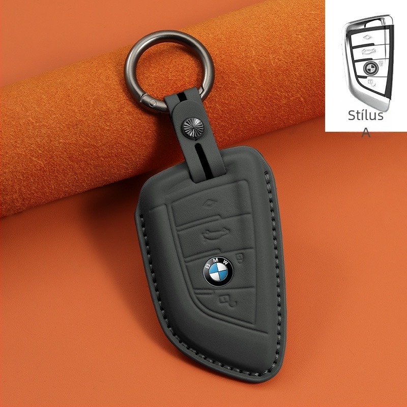 BMW kulcs tok valódi bőrből – exkluzív stílus, kompatibilis a 1/3/5 sorozattal és az X1/X3/X5 modellekkel, testreszabás elérhető