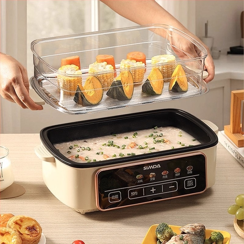 Háztartási elektromos gőzölő, többszintes, 26 L kapacitás, 1200 W, 220 V, 50 Hz