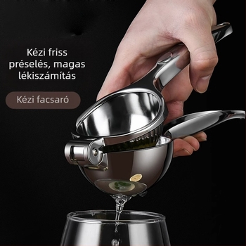 Kézi citrusfacsaró – citrom, narancs, gránátalma, modern minimalista dizájn, elektromos nélkül