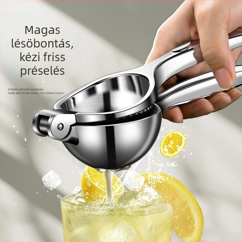 Kézi citrusfacsaró – citrom, narancs, gránátalma, modern minimalista dizájn, elektromos nélkül