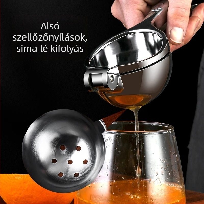 Kézi citrusfacsaró – citrom, narancs, gránátalma, modern minimalista dizájn, elektromos nélkül