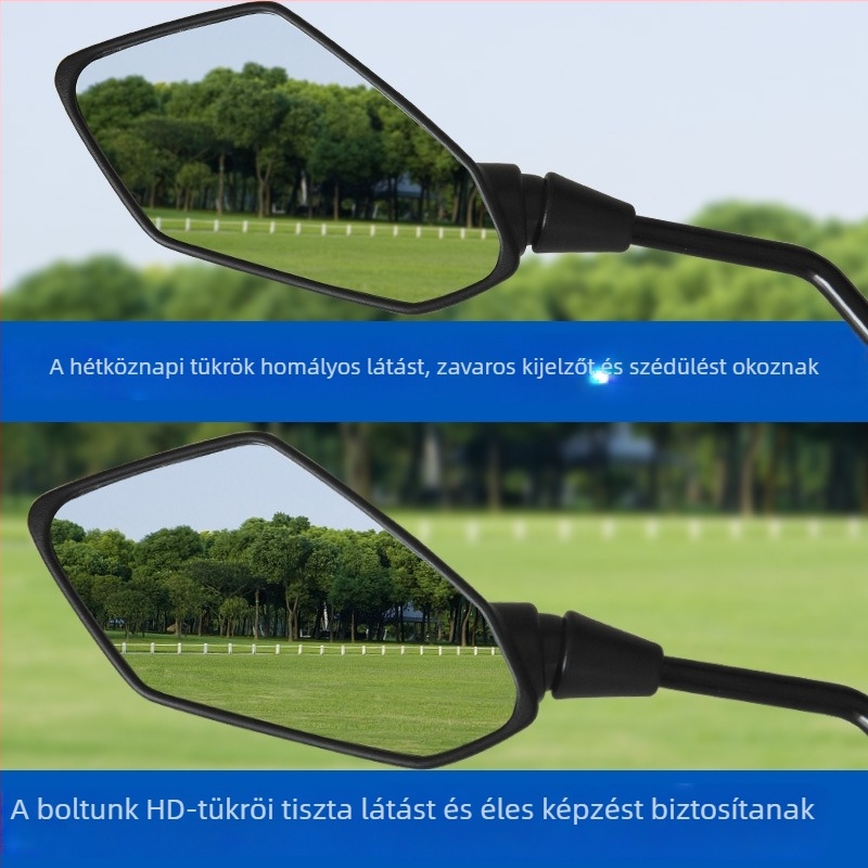 Elektromos járművek hátsó tükre - széles látómező, univerzális illeszkedés triciklikhez