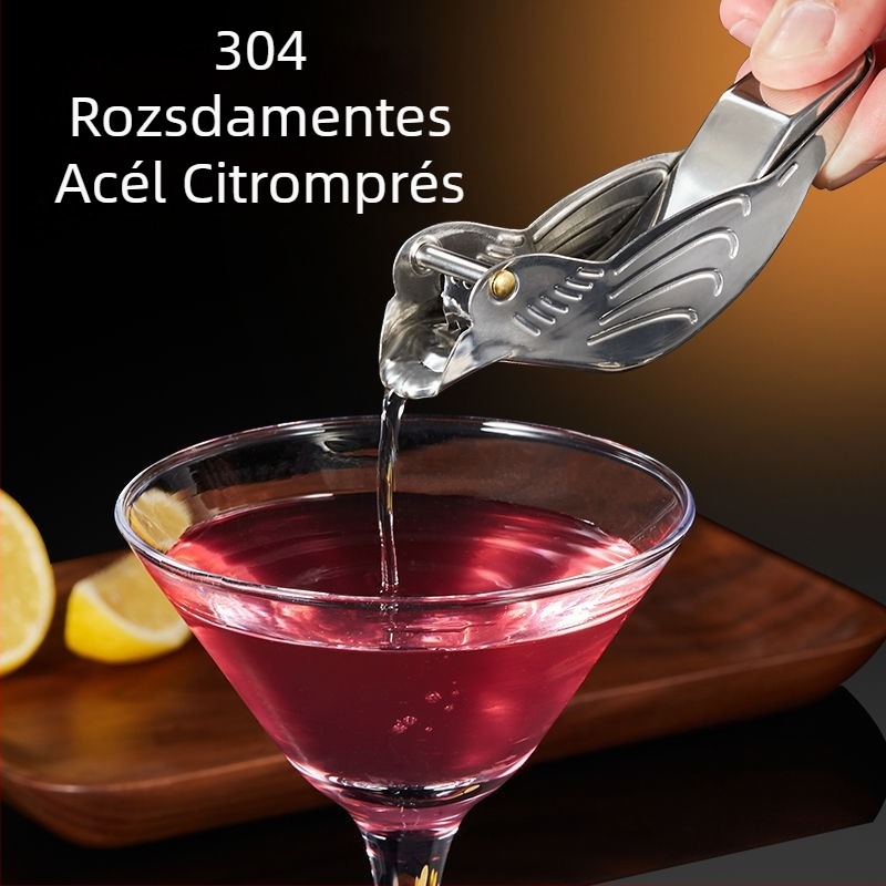 Kézi citrusfacsaró – kézi működtetésű, Rozsdamentes acél 304, Többcélú, Citromhoz és narancshoz