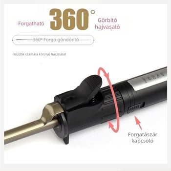 Forgó göndörítővas stúdiósminkmestereknek - professzionális, csőátmérő 21–30 mm, 4 fokos hőmérséklet-szabályozás, 45 W, 110–220 V