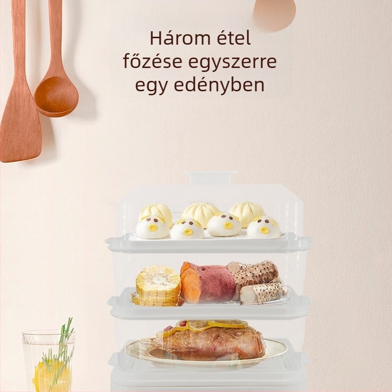 Elektromos pároló három vagy több szintes, több mint 10 literes kapacitás, érintéses vezérlés, 800 W teljesítmény