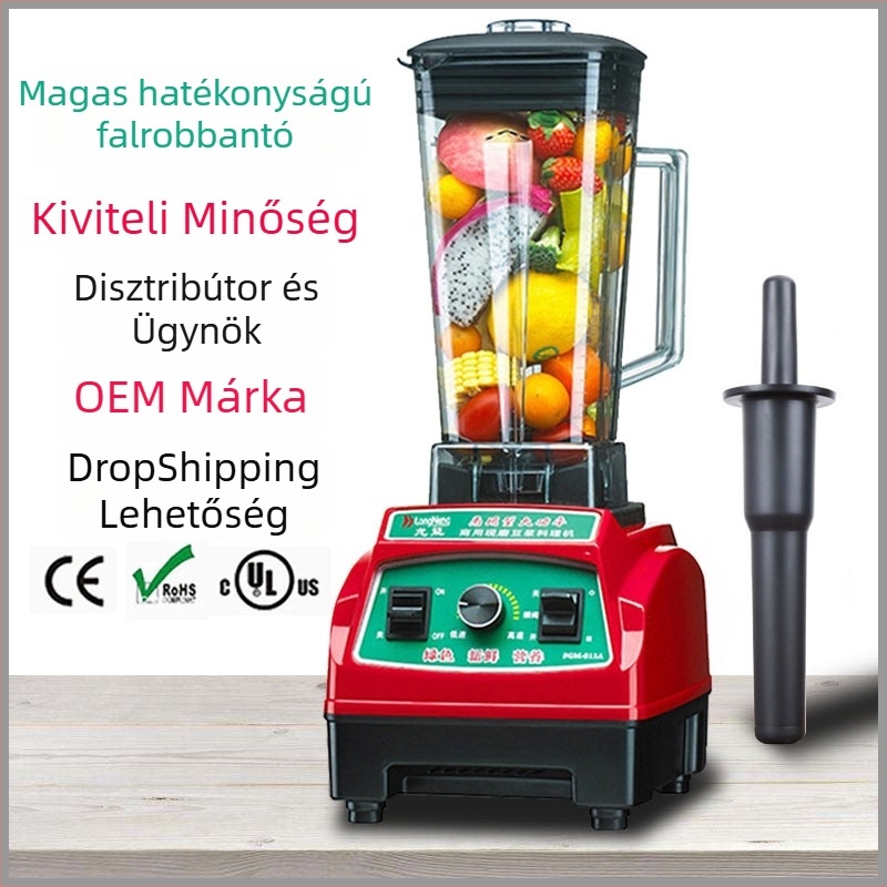 Multifunkcionális blender tej- és teázók számára, élelmiszer-feldolgozó, mixer és centrifuga, nagy sebességű, 1500 W, kapacitás 10 L alatt, rozsdamentes acél test, több mint 7 sebesség