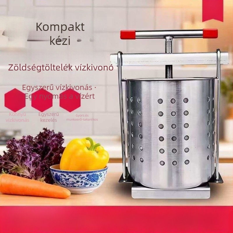 Rozsdamentes acélból készült kézi zöldségpréselő – multifunkcionális eszköz a dumpling töltelékéhez
