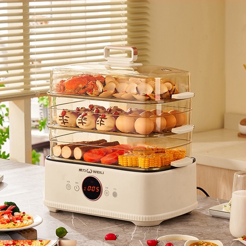 Háztartási elektromos gőzölő háromrétegű, mechanikus vezérléssel, 220V, modell Hg-zg06