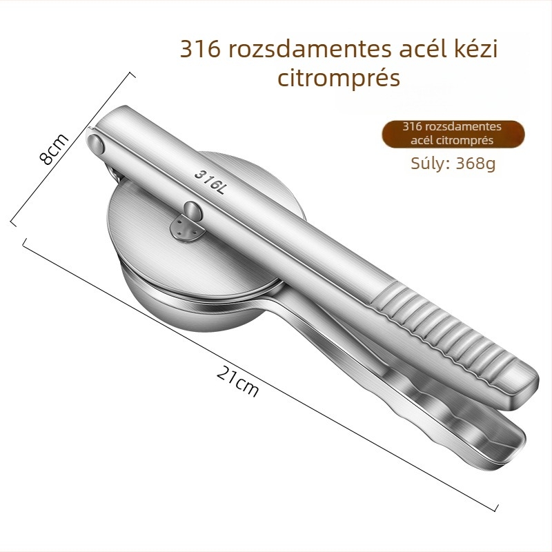 Kézi citromfacsaró – 316-os rozsdamentes acél, többfunkciós facsaró eszköz