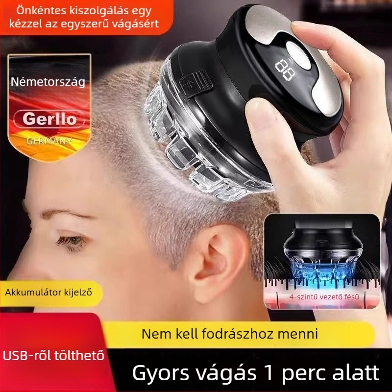 Elektromos hajvágó kerámia pengékkel, brushless motor, újratölthető, beépített akkumulátor, alacsony zajszint