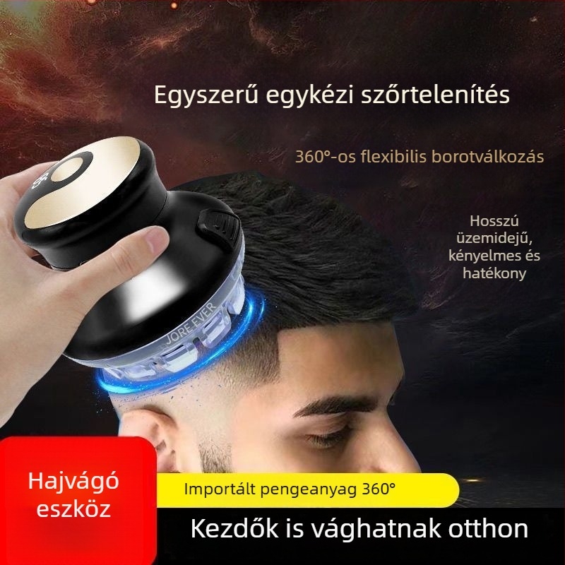 Elektromos hajvágó kerámia pengékkel, brushless motor, újratölthető, beépített akkumulátor, alacsony zajszint