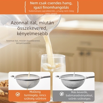 Fűtéses többfunkciós nagy sebességű turmixgép, 1,2 L kapacitás, érintéses vezérlés, teljesen automata üzemmód