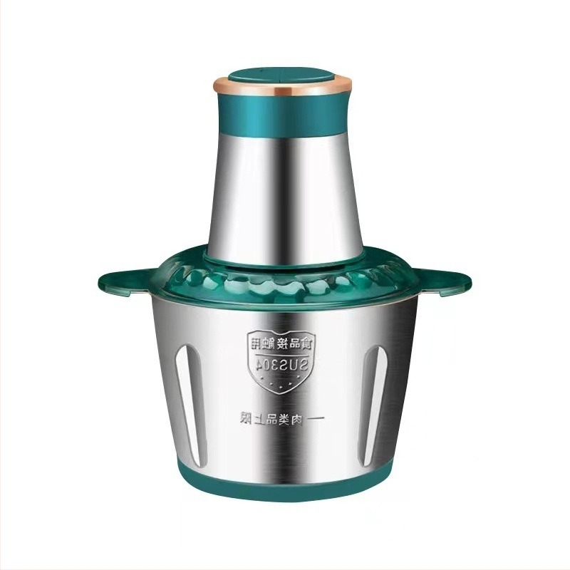 Rozsdamentes acélból készült elektromos húsdaráló és mixer, 2 sebesség, 10000–19999 rpm, 400 W, kapacitás 10 L alatt, félautomata