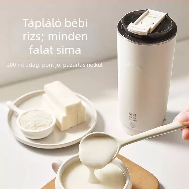 Hordozható szójaitó készülék üvegtesttel, 300 W, kapacitás 1 L alatt, érintéses működés.