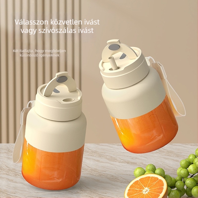 Vezeték nélküli hordozható gyümölcslevek pohár, beépített akkumulátor, 601-800 ml kapacitás, 200 W teljesítmény, 18001-20000 rpm