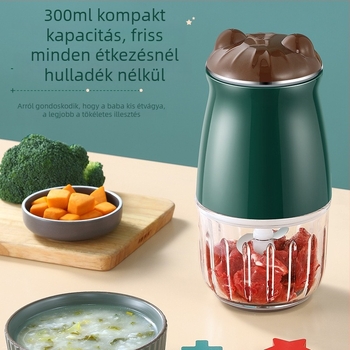 Multifunkcionális babaételek készítő üveg edénnyel, 6+ pengével, 2 sebesség, 110–240 V, félautomata, püré és darálás céljából