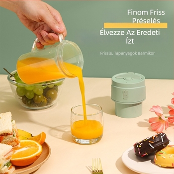 Hordozható gyümölcslé pohár vezeték nélküli töltéssel, 18000 rpm, 5+ pengével, 340 ml kapacitás, 50 W