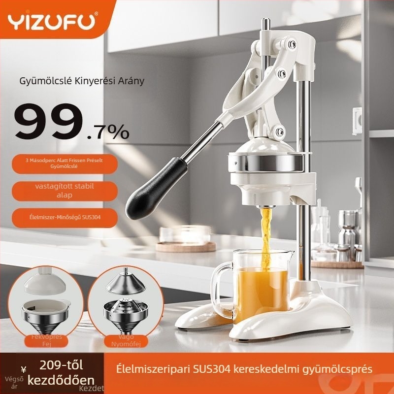 Yizhifu Kézi Citrusprés 304 rozsdamentes acélból narancslé készítésére