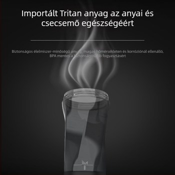 Hordozható gyümölcscentrifga pohár, 12V blender, 360W, 401–600 ml, Öt vagy több penge, Beépített újratölthető akkumulátor