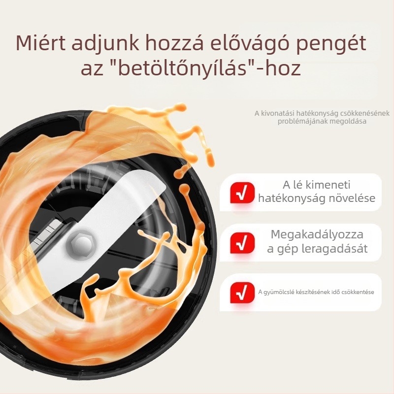 Apixintl Anben eredeti háztartási gyümölcsprés – többfunkciós, teljesen automata, 200W, 1,2 L, 80 rpm, vágókéssel