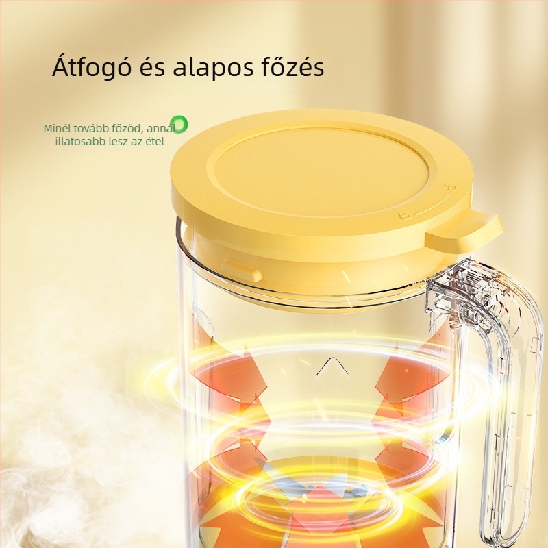 Magas teljesítményű konyhai blender sejtfal-törő funkcióval, szigetelt felmelegítés, érintéses vezérlés, 0,6–0,8 L kapacitás, csendes működés