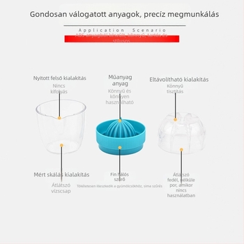 Kézi facsaró, PP anyag, többfunkciós, nem elektromos, logónyomtatás elérhető, modell zjq-03