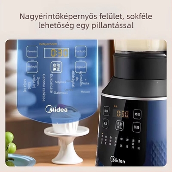 Midea MJ-PB40F254F Faláttörő Turmixgép, 1.75 L kapacitás, érintéses vezérlés, 2–3 adagot, Funkciók: tápláló kiegészítők, előre beállított időzítő, porőrlés, gyors pulpa felszabadítás