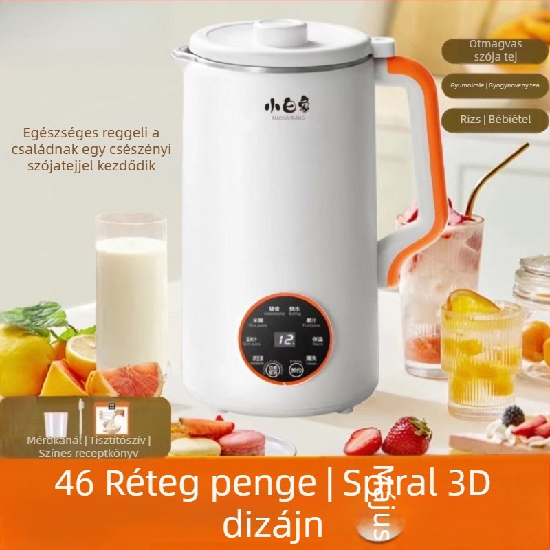 Szójatej készítő gép hálós őrléssel, alsó lemezes melegítéssel, automatikus tisztítás, szigetelés és érintéses vezérlés