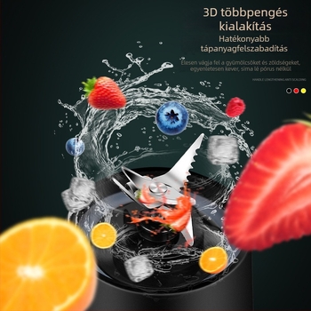 Hordozható, USB-s vezeték nélküli töltésű mini centrifuga, 75W, 18000 rpm, 400 ml, beépített akkumulátor, öt vagy több penge