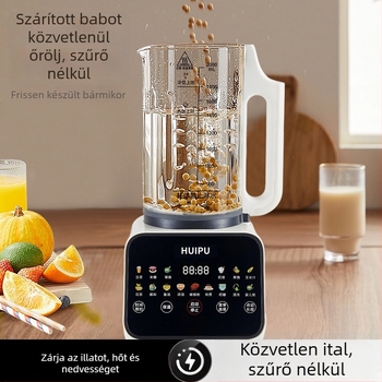 Nagy sebességű turmixgép, kapacitás 1,2 L, érintéses vezérlés, automatikus működés, melegítés és sterilizálás