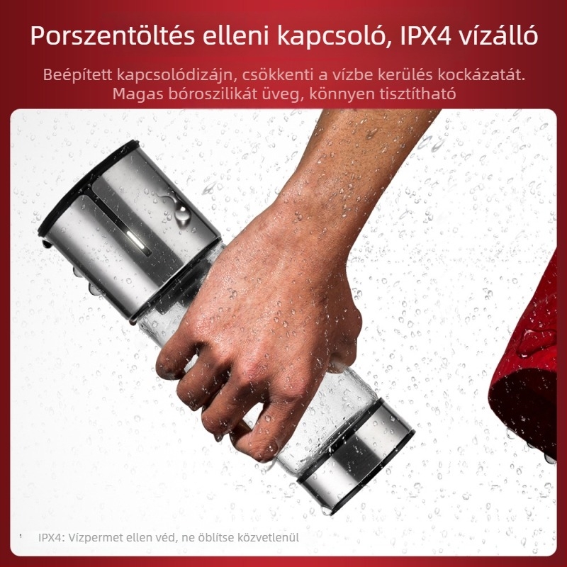 Beépített akkumulátoros rozsdamentes acél gyümölcspréses pohár, 200W, kapacitás 401-600 ml, 15001-18000 rpm, több mint öt vágófej