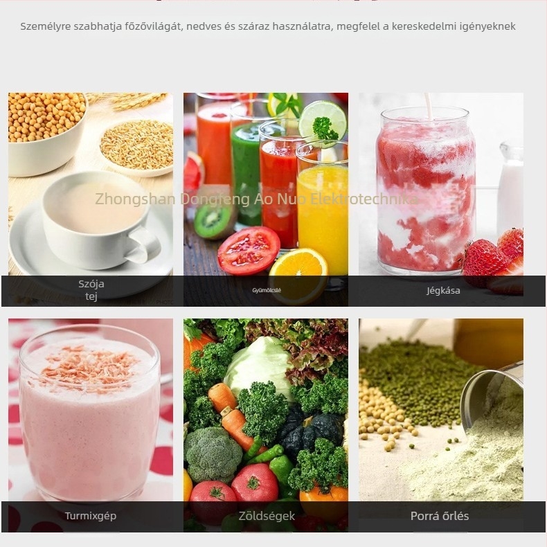 Kereskedelmi célú szója tej készítő, 2600W, 5L, szita nélküli őrlés, 220V, gombos működtetés