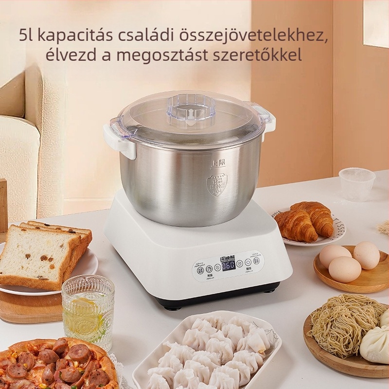 Otthoni dagasztógép nagy kapacitással, automata fermentációval – intelligens, többfunkciós konyhai készülék. 5–10 L, 111–240 V, 20000–29999 rpm, rozsdamentes acél test.