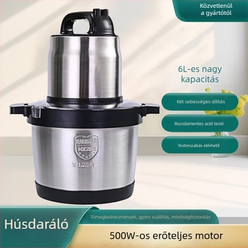 Kereskedelmi húsdaráló és darálógép, rozsdamentes acél test, kapacitás 5–10 L, motor >40 000 rpm, feszültség 111–240 V, 4 pengével, érintéses vezérlés
