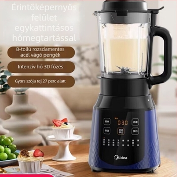 Többfunkciós konyhai blender szója tej készítővel, gyümölcslé prés és élelmiszer-feldolgozó – 2–3 adagra, manuális vezérlés, szigetelés, kapacitás 1,2 l vagy több, 3D egyenletes felmelegedés