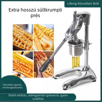 Kézi hasábburgonya prés - 304 rozsdamentes acél, többfunkciós, feldolgozás testreszabható, logó nyomtatás elérhető, magáncímke támogatott