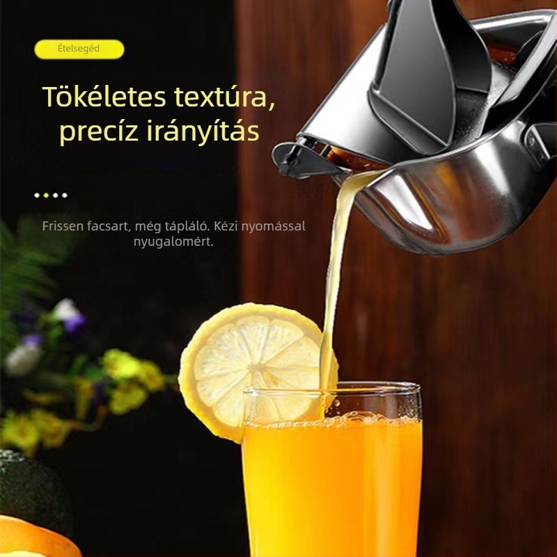 Kézi gyümölcsprés 304 rozsdamentes acélból, többfunkciós, gyümölcsök és zöldségek számára, Sheng Sheng
