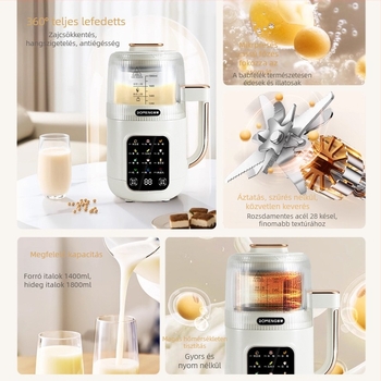 Domeng DMD5 szójatej készítő gép - teljesen automata, főzés nélkül, kapacitás 1,8 L, 710 W, 220 V